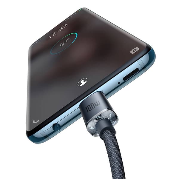 Baseus Type-C - Type-C Crystal Shine series fast charging data cable 100W 1.2m Black (CAJY000601)
