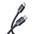 Miniatyrbillede 2 af 7: Baseus Type-C - Type-C Crystal Shine series fast charging data cable 100W 1.2m Black (CAJY000601)