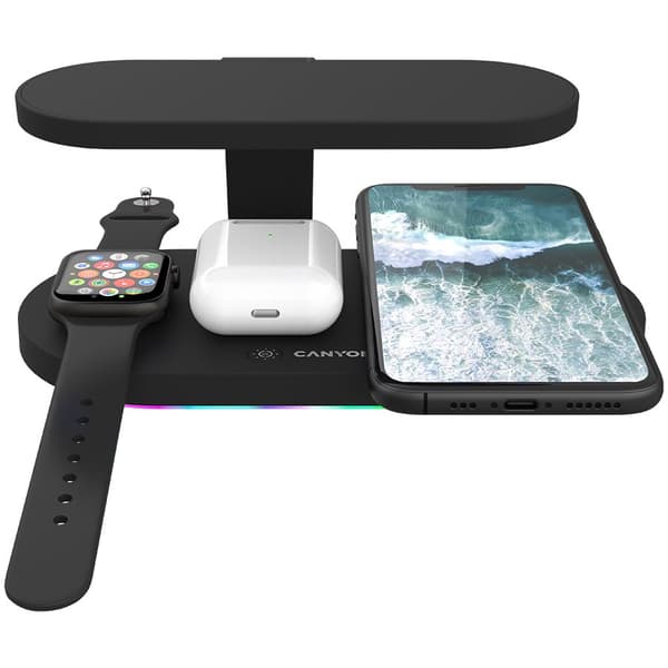 CANYON wireless charger WS-501 15W 5in1 UV Black