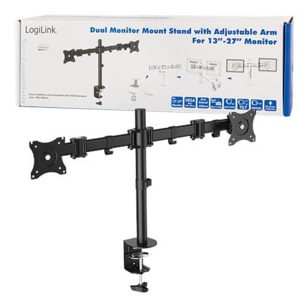Logilink BP0022 Dual Monitor Desk mount, 13"-27", arm 428mm | Logilink