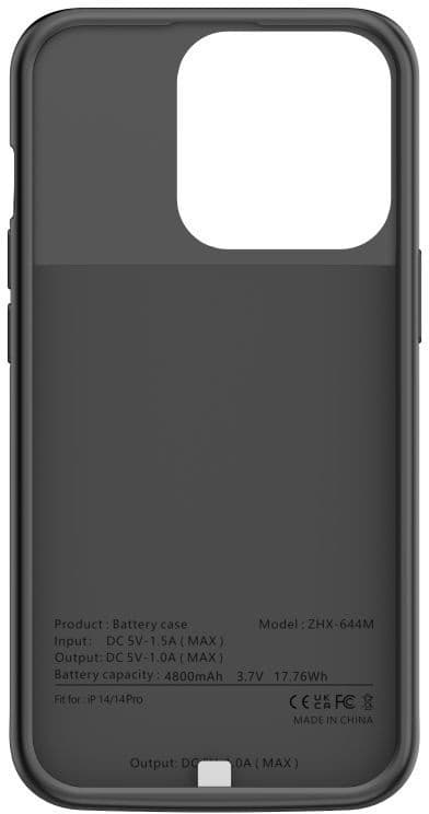 Tech-Protect case PowerCase 4800mAh Apple iPhone 14/14 Pro, black