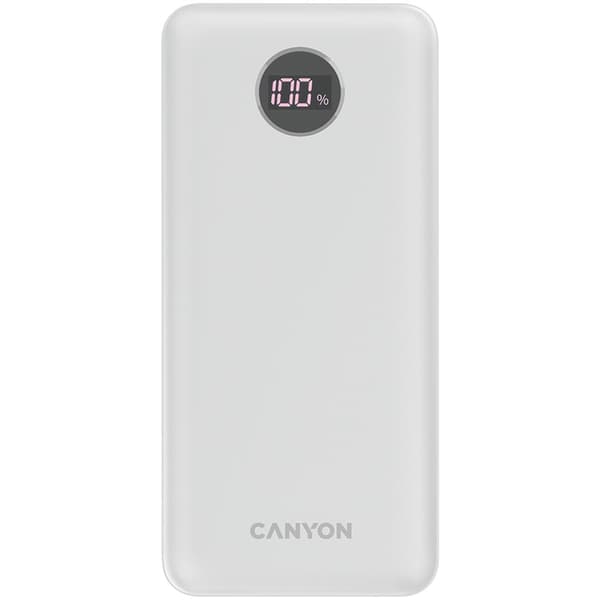 CANYON power bank PB-2002 LED 20000 mAh PD 20W QC 3.0 White