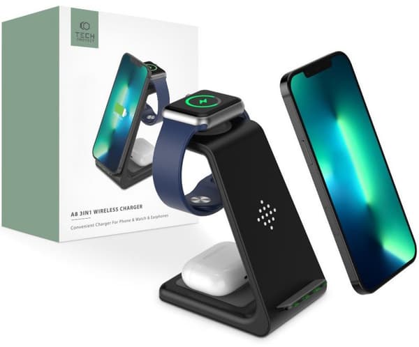 Tech-Protect wireless charger A8 3in1, black