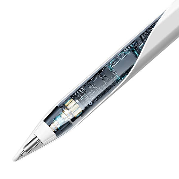 Baseus Tablet Tool Stylus Pen Wireless Charging with LED Indicator + Active Replaceable Tip for iPad, White (SXBC020102)