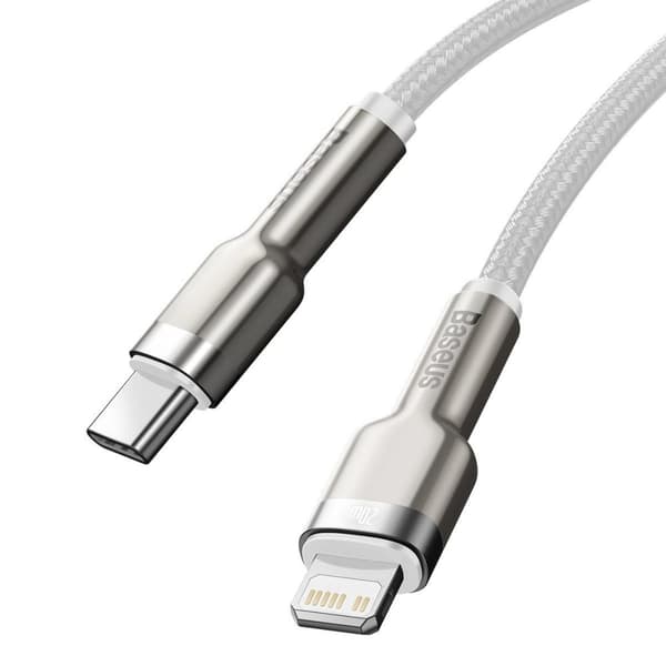 Baseus Type-C - Lightning Cafule Series Metal data cable PD 20W 2m White (CATLJK-B02)