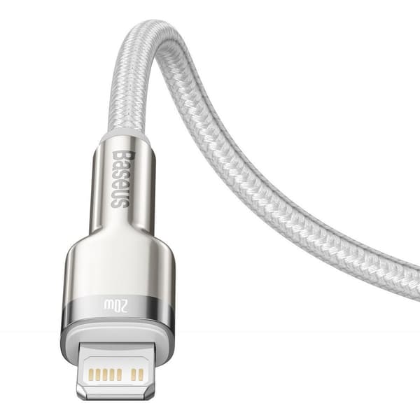 Baseus Type-C - Lightning Cafule Series Metal data cable PD 20W 2m White (CATLJK-B02)