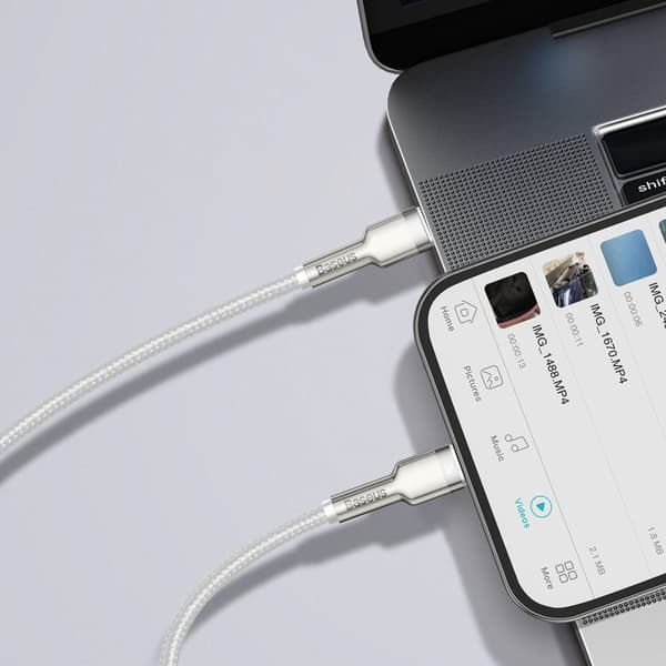 Baseus Type-C - Lightning Cafule Series Metal data cable PD 20W 2m White (CATLJK-B02)