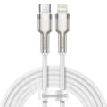 Miniatyrbillede 1 af 11: Baseus Type-C - Lightning Cafule Series Metal data cable PD 20W 2m White (CATLJK-B02)