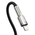 Miniatyrbillede 3 af 11: Baseus Type-C - Lightning Cafule Series Metal data cable PD 20W 2m Black (CATLJK-B01)