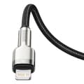 Miniatyrbillede 6 af 11: Baseus Type-C - Lightning Cafule Series Metal data cable PD 20W 2m Black (CATLJK-B01)