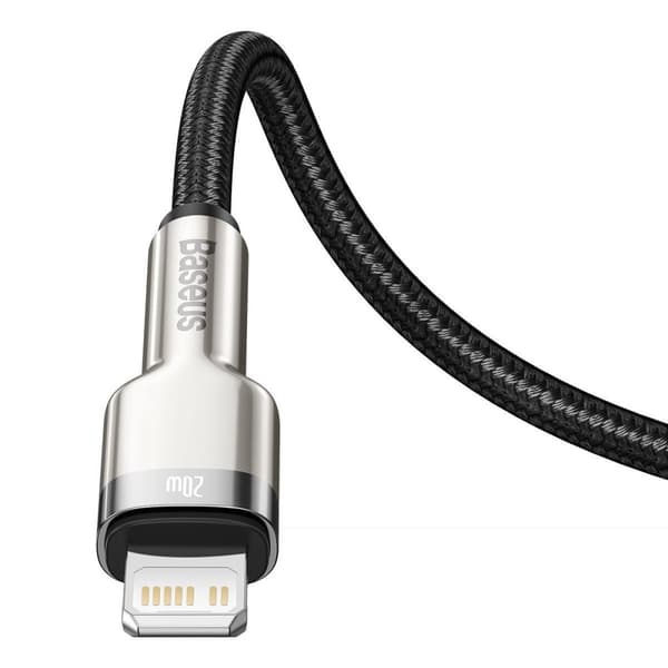 Baseus Type-C - Lightning Cafule Series Metal data cable PD 20W 2m Black (CATLJK-B01)