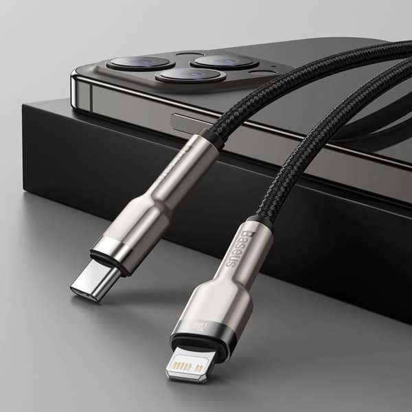 Baseus Type-C - Lightning Cafule Series Metal data cable PD 20W 2m Black (CATLJK-B01)
