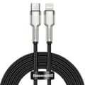 Miniatyrbillede 1 af 11: Baseus Type-C - Lightning Cafule Series Metal data cable PD 20W 2m Black (CATLJK-B01)