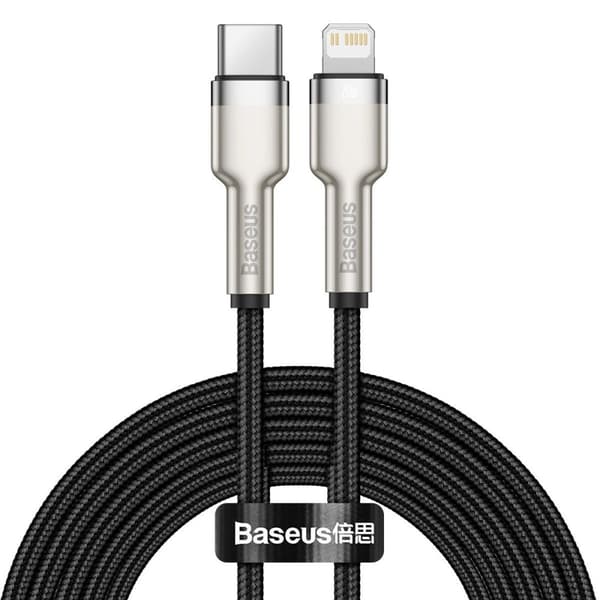 Baseus Type-C - Lightning Cafule Series Metal data cable PD 20W 2m Black (CATLJK-B01)