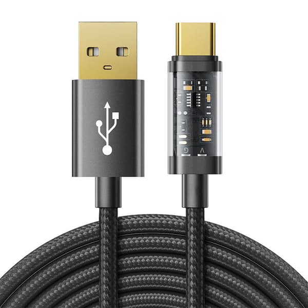 Joyroom USB - Type-C Data Cable, 3A, 1.2m, Black (S-UC027A12)