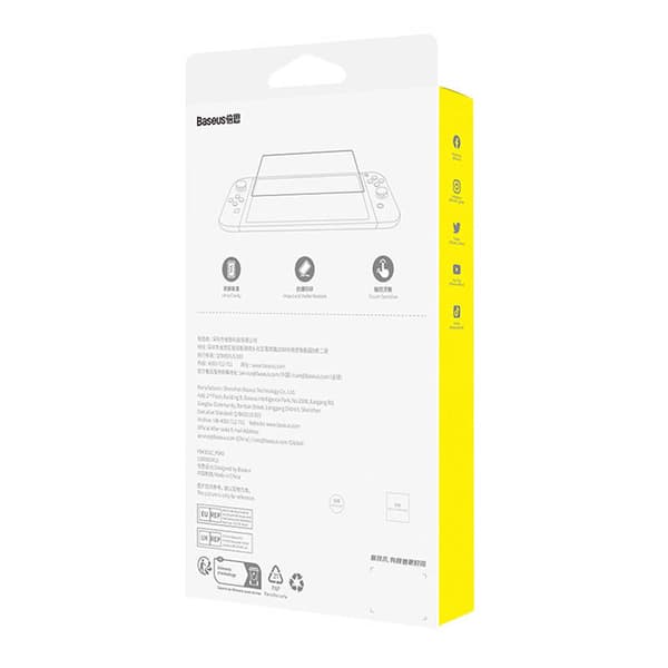 Baseus Crystal Tempered Glass for Nintendo Switch 2019 with Mounting Kit, Transparent (P6001205K201-00)