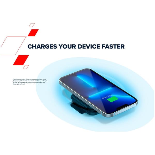 CANYON wireless charger WS-305 15W 3in1 Foldable Black