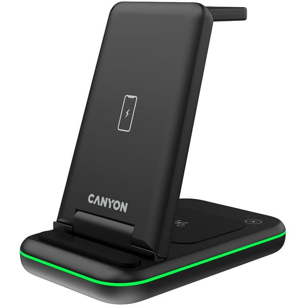 CANYON wireless charger WS-304 15W 3in1 Black