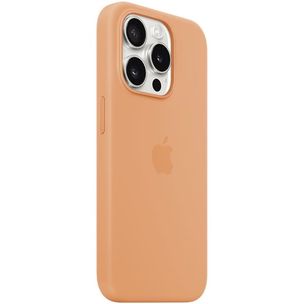 Etui silikonowe z MagSafe do iPhonea 15 Pro - pomarańczowy sorbet