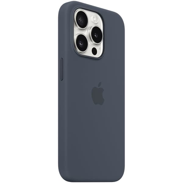 Etui silikonowe z MagSafe do iPhonea 15 Pro - sztormowy błękit