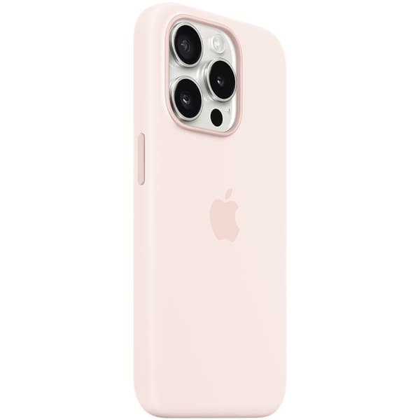 Etui silikonowe z MagSafe do iPhonea 15 Pro - jasnoróżowe