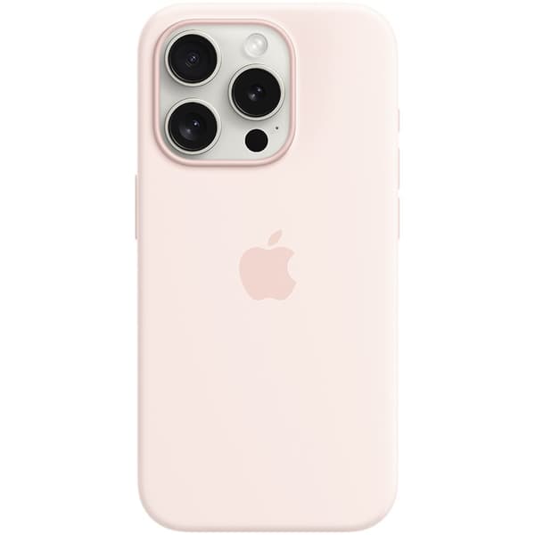 Etui silikonowe z MagSafe do iPhonea 15 Pro - jasnoróżowe