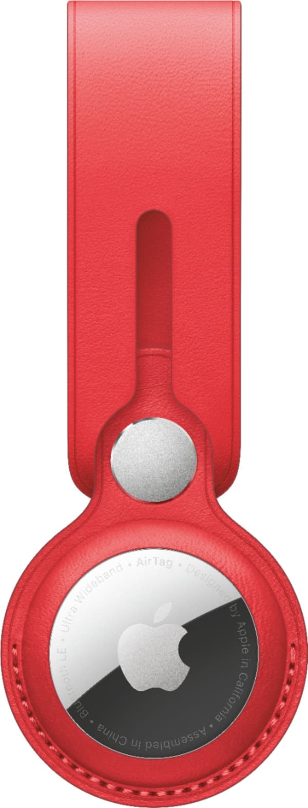 Apple AirTag Leather Loop, red