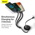 Miniatyrbild 11 av 11: CABLU alimentare si date Baseus, Fast Charging Data Cable pt. smartphone, USB la USB-C / Lightning / Micro, 66W/2A, 480Mbps, negru "CAMJ010101" (inclu