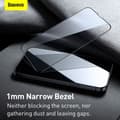 Miniatyrbillede 3 af 11: Baseus iPhone 13 mini 0.4 mm CW-HY Full-screen, Full-glass, Corning Tempered Glass (2pcs/pack+Pasting Artifact) Black (SGQP040001)