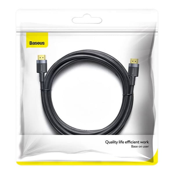 Baseus Video cable Cafule 4KHDMI Male To 4KHDMI Male 3m Black (CADKLF-G01)