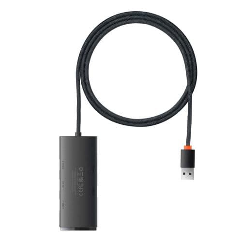 Baseus HUB Lite Series adapter (USB-A to 4xUSB-A 3.0 5Gb/s) Black (WKQX030101)