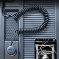 Miniatyrbillede 4 af 9: Joyroom Car Charger 3-in-1, C+U with Type-C Coiled Cable 1.5m, 55W, Black (JR-CL07)