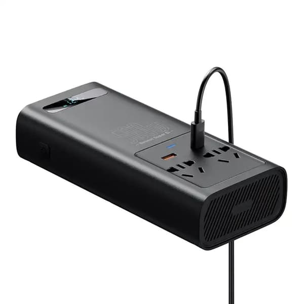 Baseus Car Power Inverter 150W 12V / 500W 220V (C+U + Dual EU plug) Black (CGNB000101)