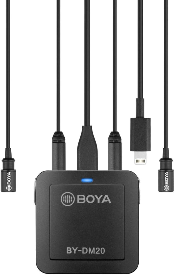 Boya Kit lavaliera dubla, 2x 1,90m, USB-C + Jack 3.5 pentru PC, iOS si Android "BY-DM20" (timbru verde 0.18 lei)