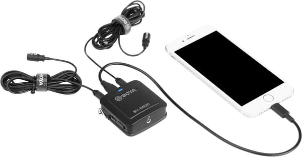 Boya Kit lavaliera dubla, 2x 1,90m, USB-C + Jack 3.5 pentru PC, iOS si Android "BY-DM20" (timbru verde 0.18 lei)