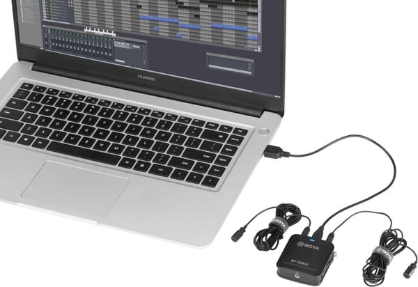 Boya Kit lavaliera dubla, 2x 1,90m, USB-C + Jack 3.5 pentru PC, iOS si Android "BY-DM20" (timbru verde 0.18 lei)