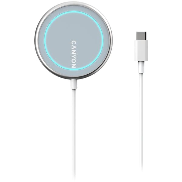 CANYON wireless charger WS-100 15W Magnetic Silver
