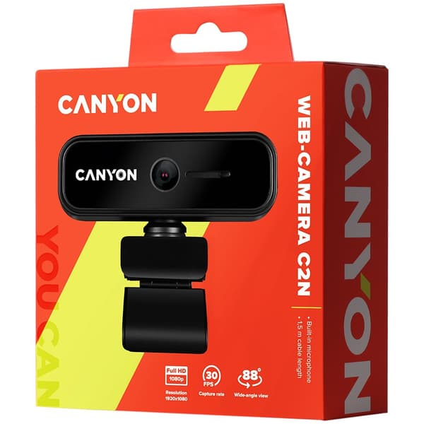 CANYON webcam C2N Full HD 1080p Black