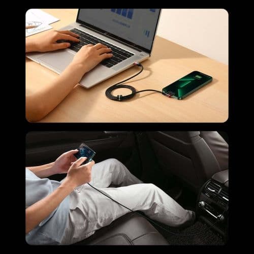 Baseus Type-C - Lightning MVP 2 Elbow-shaped Fast Charging Data Cable 20W 1m Black (CAVP000201)