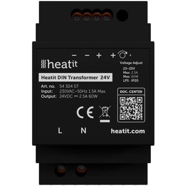 Heatit DIN Transformer for Z-Water 2 24V