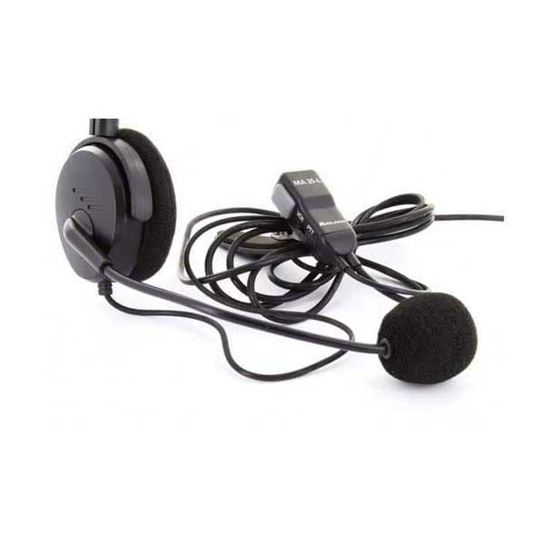 Midland Headphone With Arm Microphone Ma 35 L Svart