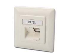 DIGITUS DN-9007-1 - flush mount outlet Hvit