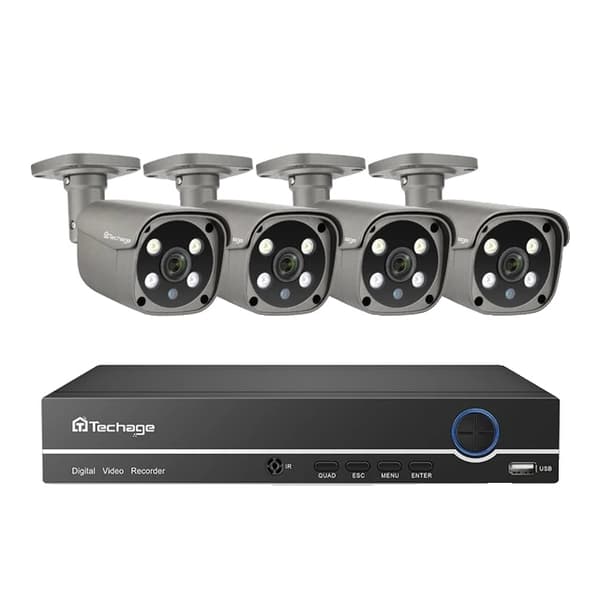 Valvontakamerajärjestelmä, kaksisuuntainen ääni, tekoäly IP-kamera, , 3T, 8CH NVR and 2 Camera