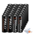 Pikkukuva 1 / 2: Uudelleenladattavat AA-paristot, 100% alkuperäiset, 3000mAh kapasiteetti, esiladattu, 12V, 28 kpl AA-paristoja