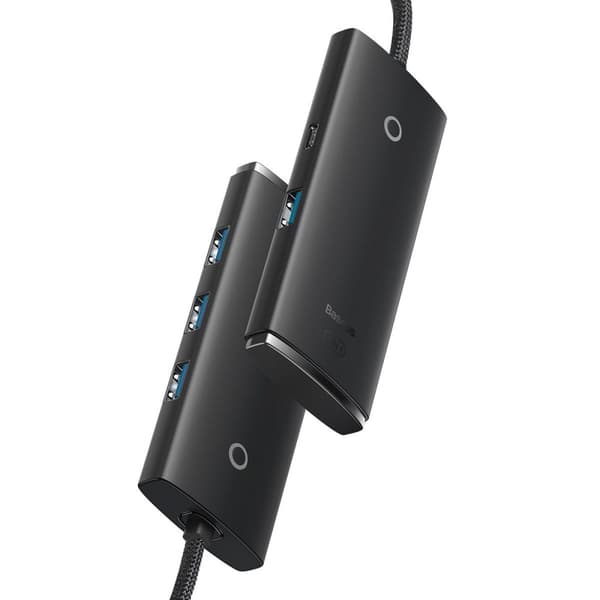 HUB-adapter USB-A til 4xUSB-A 3.0 5Gb/s Lite Series sort