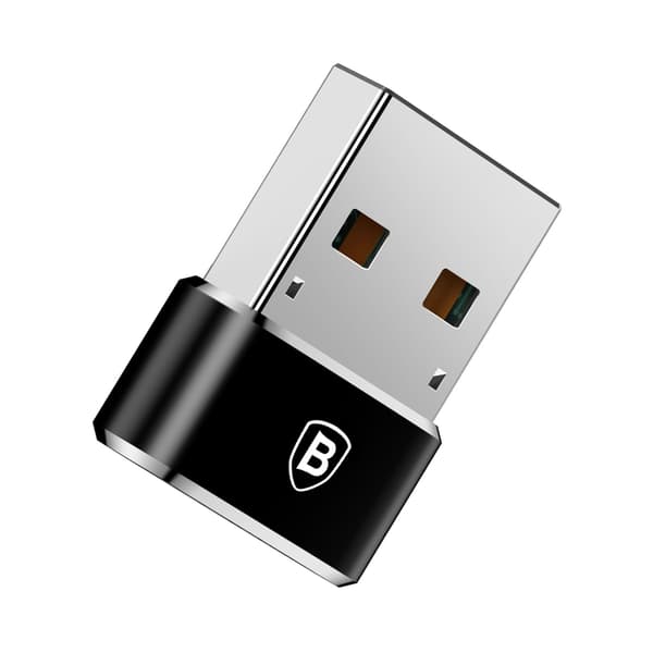 Liten USB-C till USB-kontaktadapter - svart