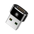 Miniatyrbild 1 av 6: Liten USB-C till USB-kontaktadapter - svart