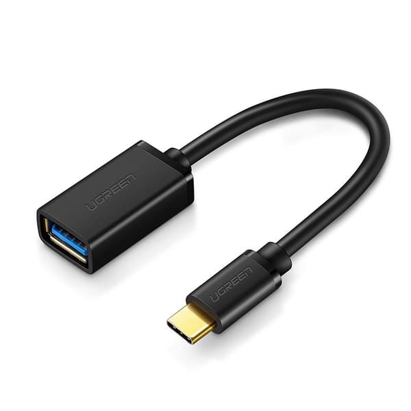 Adapter OTG kabel fra USB 3.0 til USB-C - sort