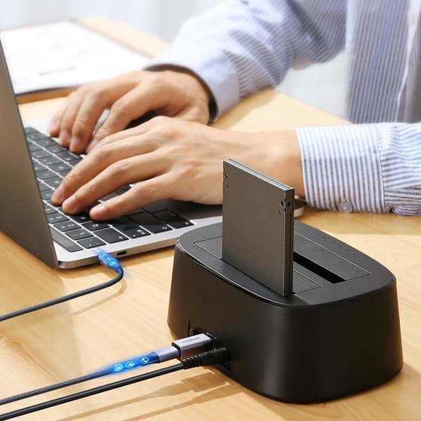 Adapterstik fra USB-C til USB-B til en diskprinter - grå