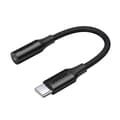 Miniatyrbillede 1 af 6: USB-C til 3,5 mm Mini Jack 10 cm hovedtelefonadapter - sort